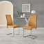 Seline Modern Round Dining Table Set in Glass and Chrome with 4 Upholstered Faux Leather Chairs-1651722678