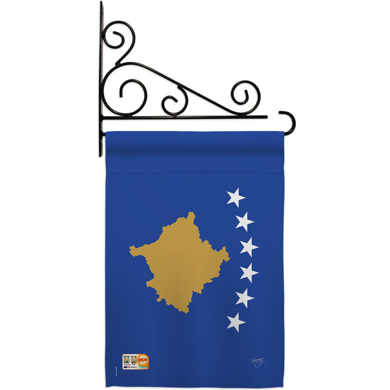 Polyester à 2 faces 19 x 13 po Ensemble de drapeaux
