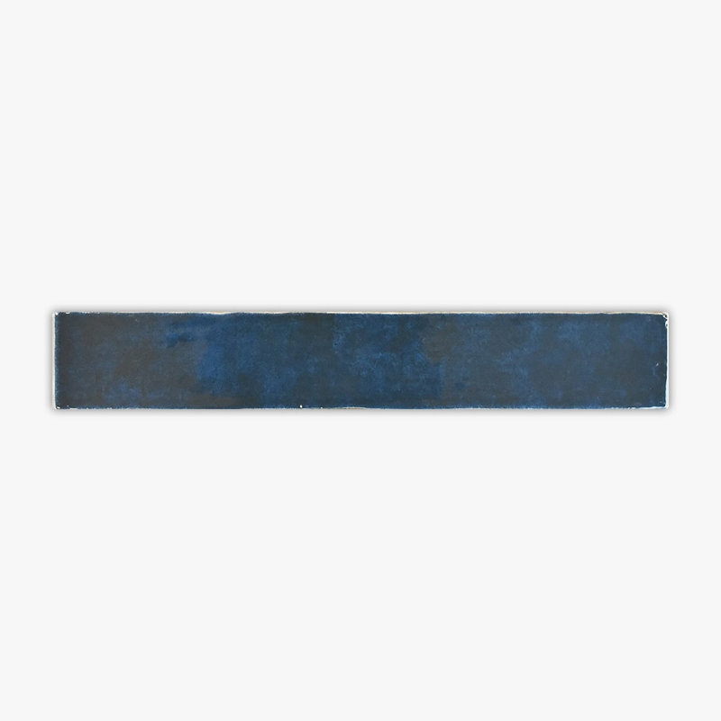Feuille de mosaïque en céramique Zellige W x L, Zellige bleu foncé brillant