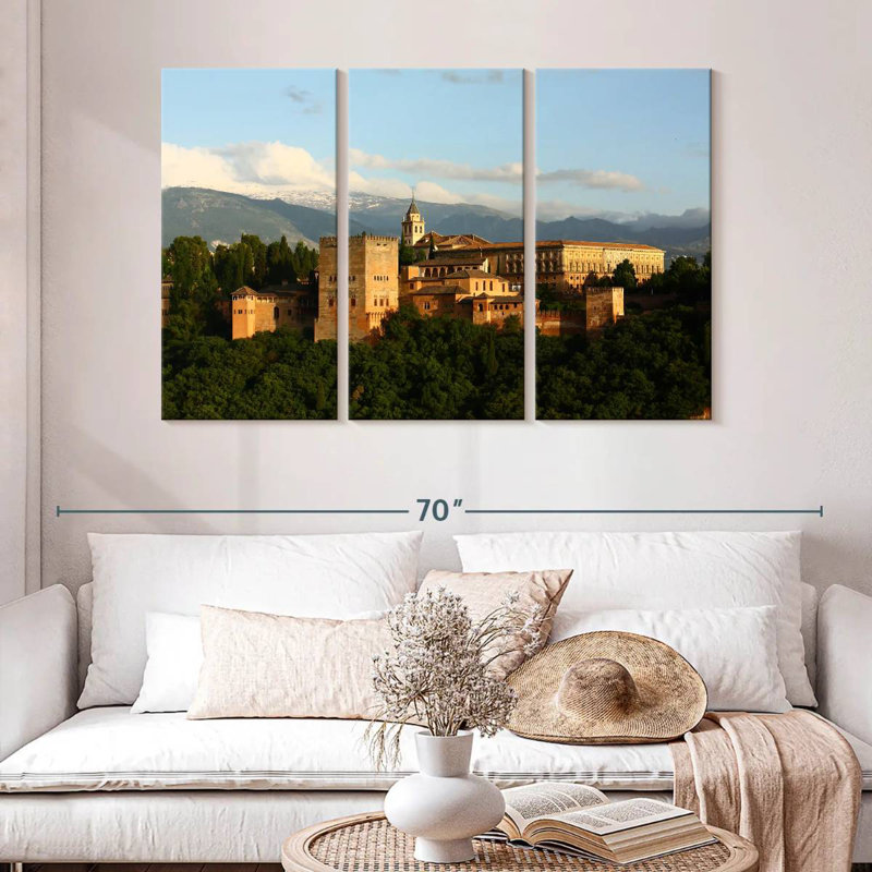 Palais de l'Alhambra en Espagne, H 32 po x l 50 po