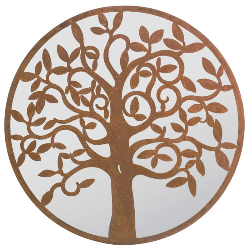 Edythe Wood Flat Wall Mirror
