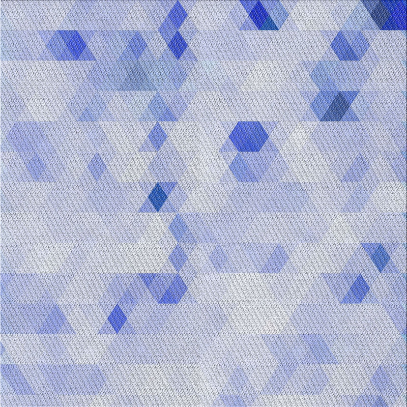 Tapis de zone bleue à motifs, Carré 4 pi