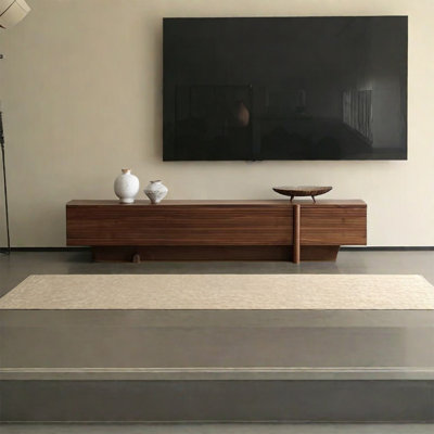 Meuble télé rétro à lignes ondulées