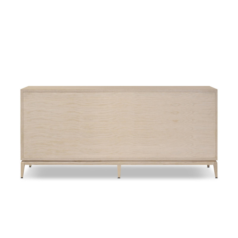 Rosenell 6 Drawer Dresser, Natural Oak Veneer