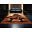 Tapis oriental moelleux doux et moelleux de style oriental classique brun et brun clair - reliure brun clair-633306238