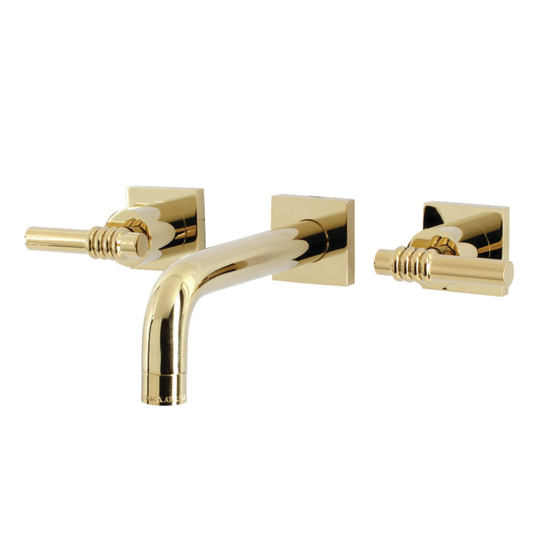 Kingston Brass Concord Two-Handle 3-Hole Wall Mount Bathroom Faucet
