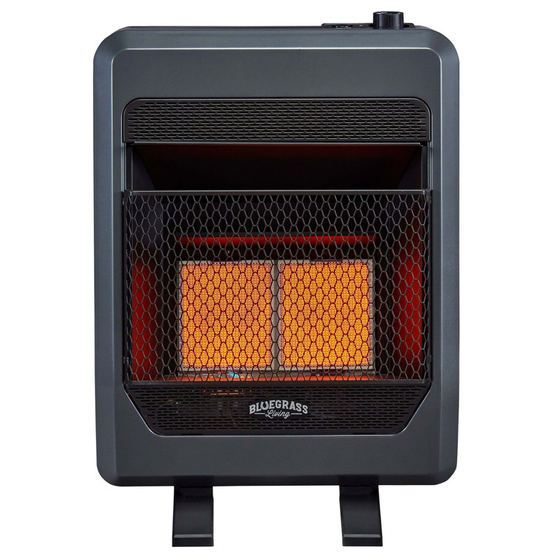 Black Infrared Natural Gas Space Heater with Thermostat Control