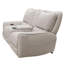 Causeuse inclinable électrique Pono, cuir grainé beige