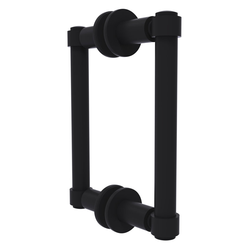 Poignée de porte de douche dos à dos, Noir mat