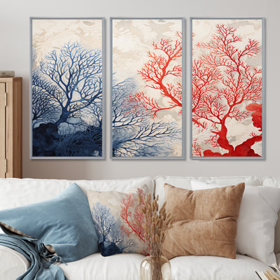 Rockett - Coral Wall Art Set