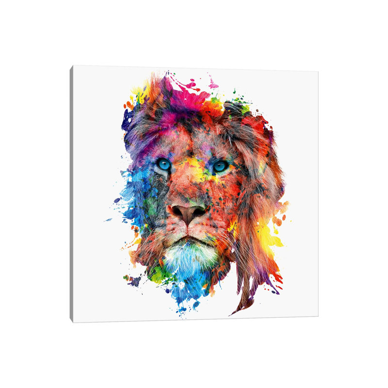 Lion by Riza Peker - Wrapped Canvas Print, 66.04 cm H x 66.04 cm W x 3.175 cm D