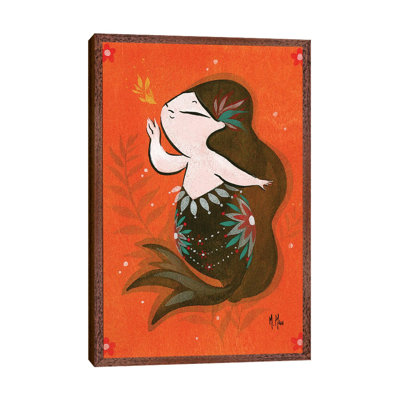 Goldfish Mermaid Bubble Whisper 1 Piece Wall Art on Canvas