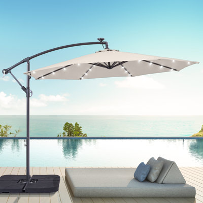 Dannii-Leigh 120'' Lighted Cantilever Umbrella