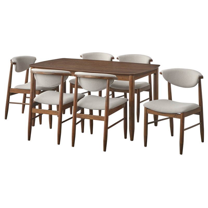 Ensemble de salle à manger Vargas, 7 pièces : table, 6 chaises