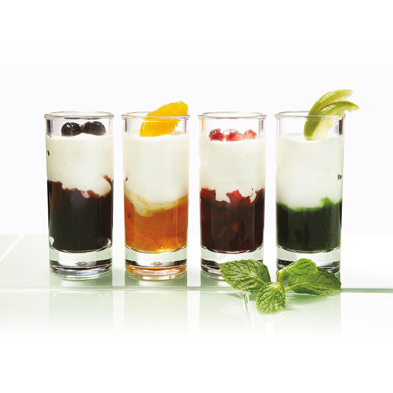 GET SW-1408-1-CL Verre à tirer en plastique incassable sans BPA, 3 onces, transparent (ensemble de 12)