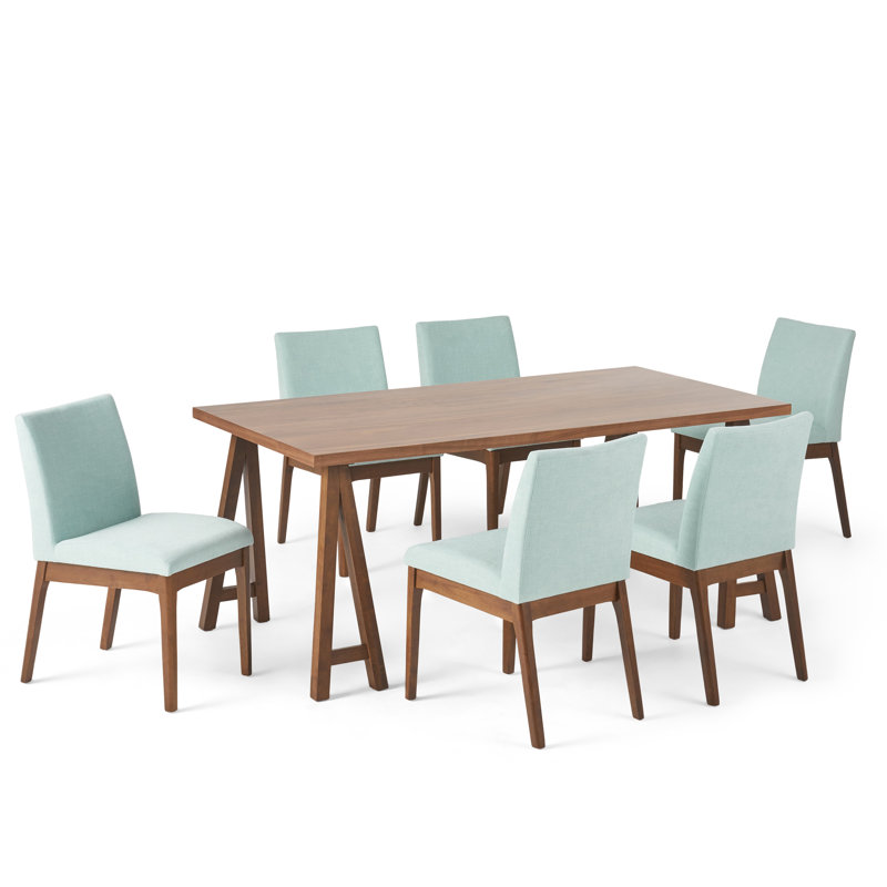 Ensemble repas pour 6 personnes, Noyer, Menthe