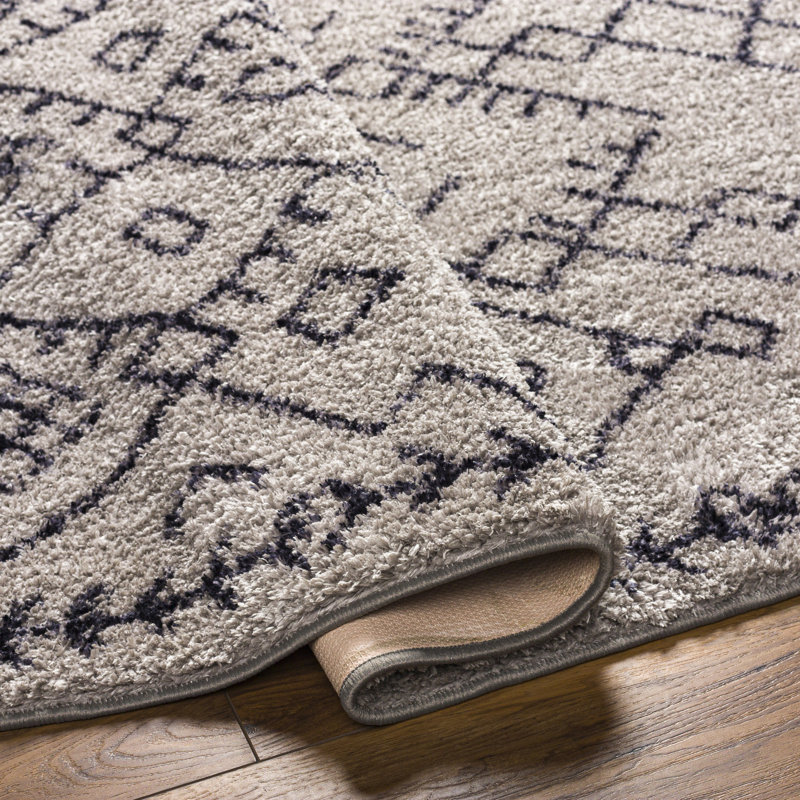 Shelanda Sterling Grey Machine Washable Area Rug, Rectangle 8'10" x 11'9"
