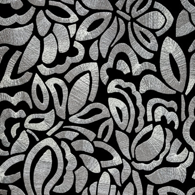 Chelchowska Pepper Collection Flocked Fabric Brussels Lace Lana 10.05m x 53cm Wallpaper Roll