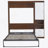 Full Size Murphy Bed Wall Bed With Cabinet,White