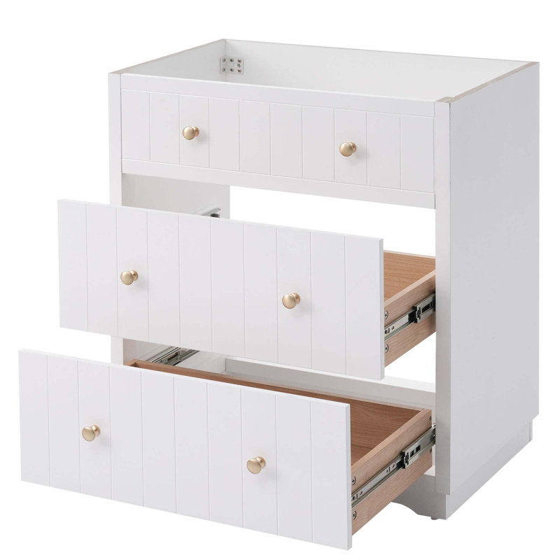 (Cabinet seulement) Base de meuble-lavabo avec 2 tiroirs