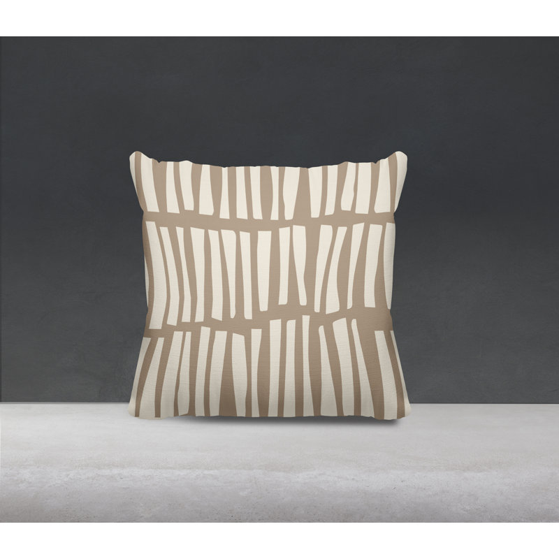 Coussin décoratif réversible Clayton, H 19 po x l 19 po, Beige/blanc cassé