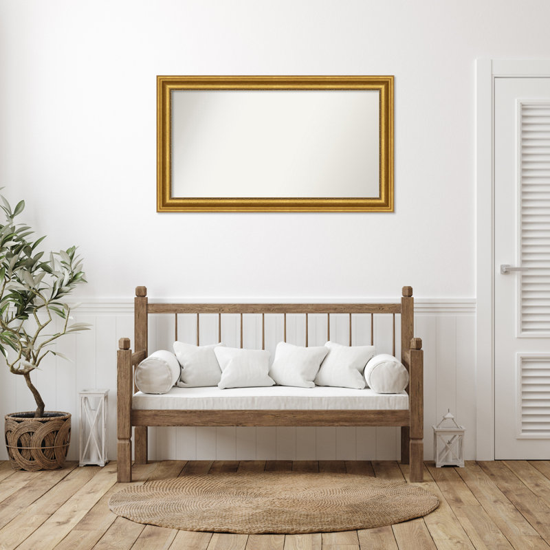 Miroir de salle de bain Jashawna, 28,75 po x 49,75 po, Doré