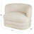 Polyester Arched Swivel Beige Accent Chair