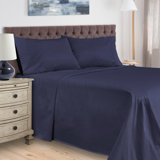 BNM Gisla Deep Pocket 400-Thread Count Egyptian-Quality Cotton Solid Sheet Set