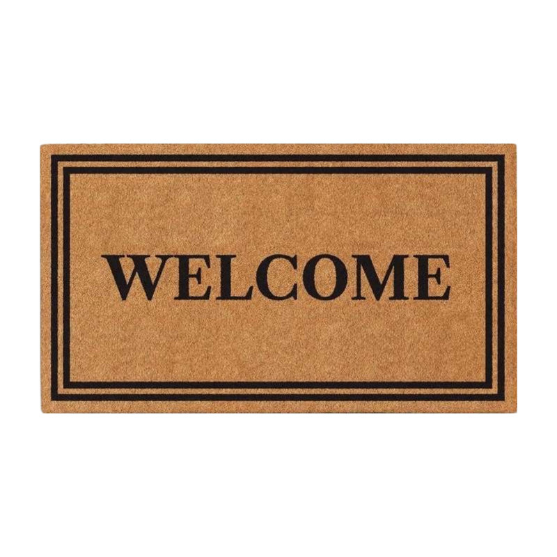 Paillasson Border, Brun - « welcome », L 30 po x L 48 po