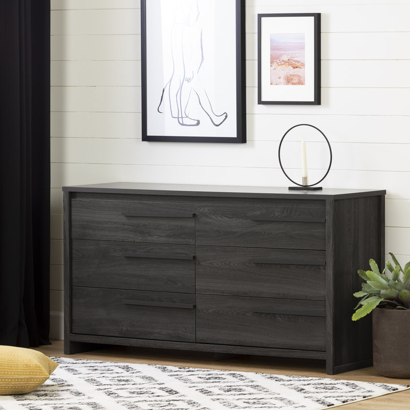 Lensky 6-Drawer Dresser, Black