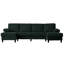 Canapé modulaire surdimensionné en velours côtelé de 110 po en forme de U, canapé 4 places avec méridienne double et accoudoir élargi-123040615