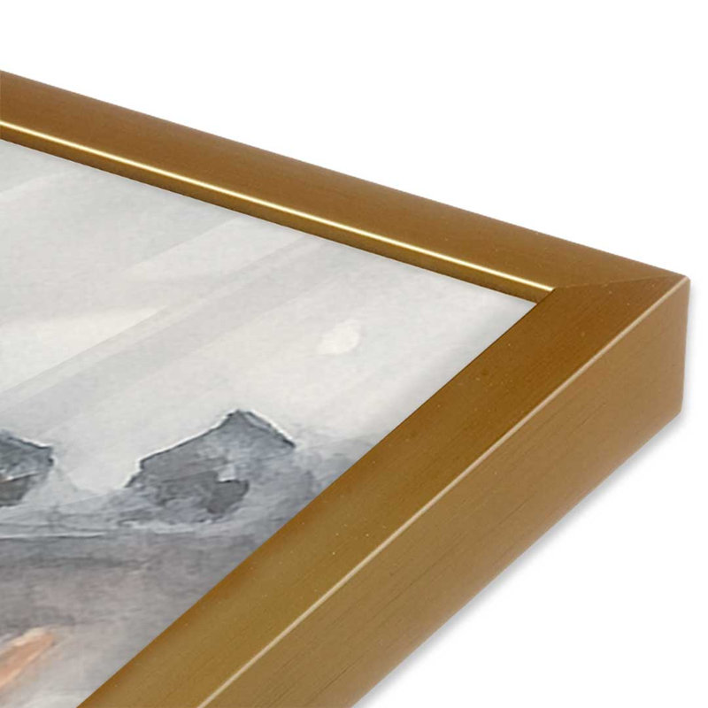 «Silent Night Square», ensemble de 2 reproductions d'art, Or poli, H 12,5 po x l 31 po