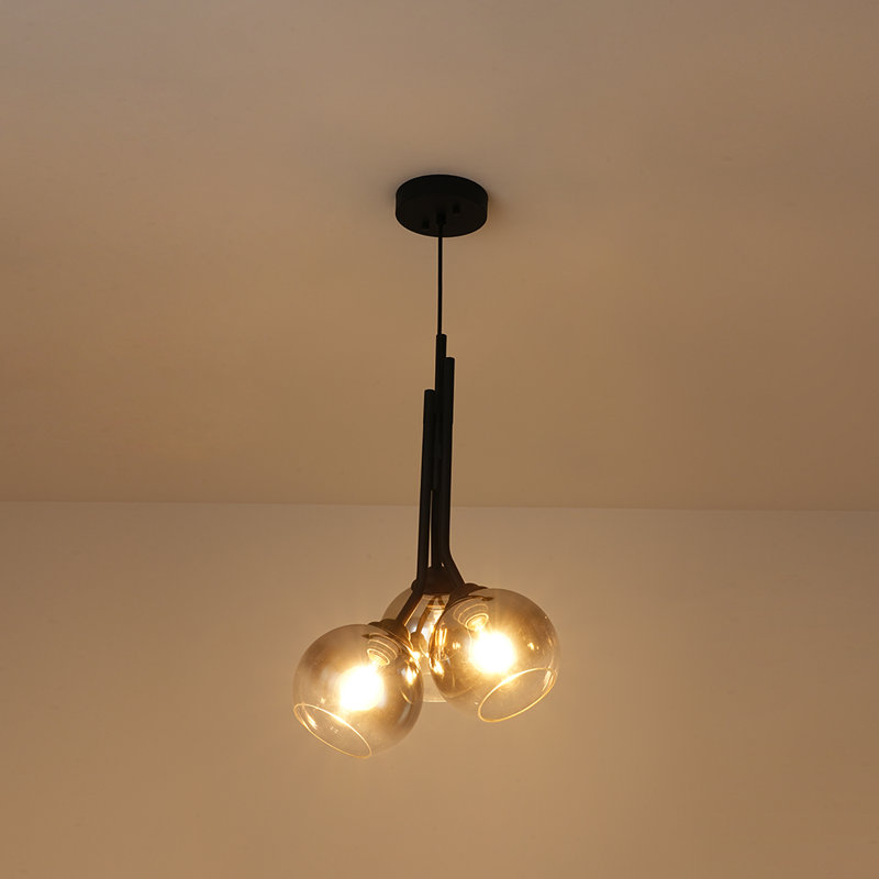 Luminaire suspendu en verre dégradé 3 lumières