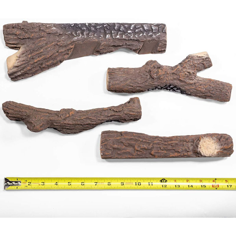 Ensemble de 9 bûches réalistes en bois 9 pièces