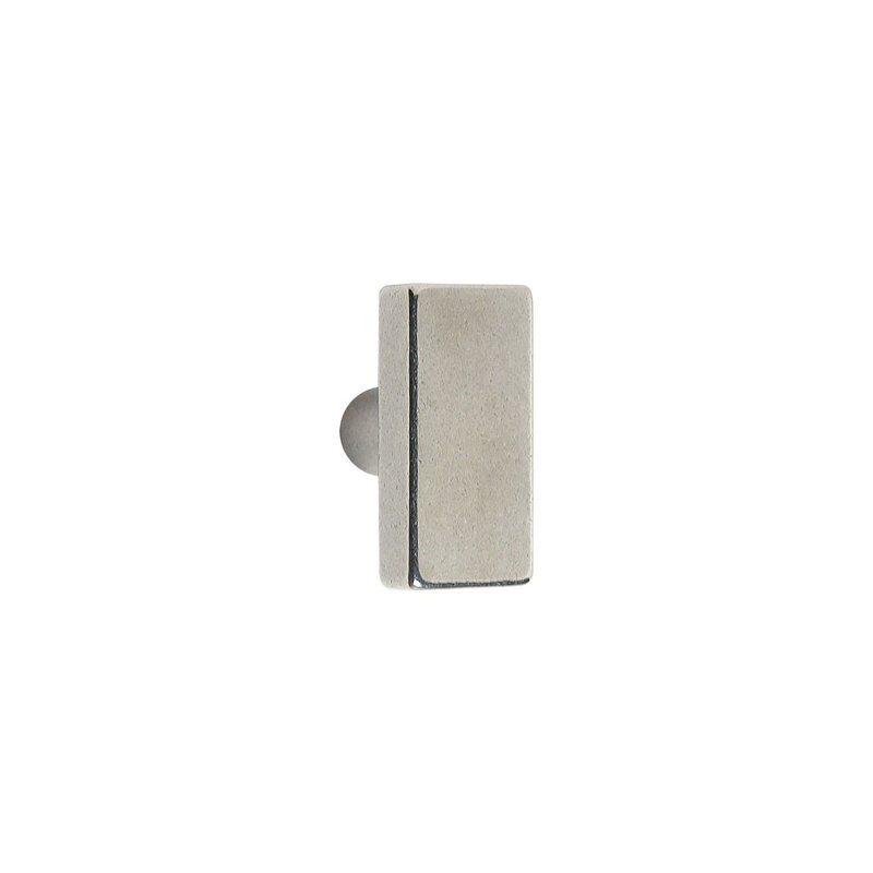 Bronze Rectangular Knob, White Bronze Light