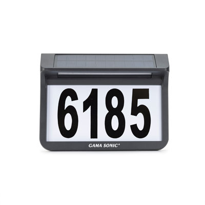 DIY Friendly Solar Address Plaque Light with Wall Mount and Ground stakes 