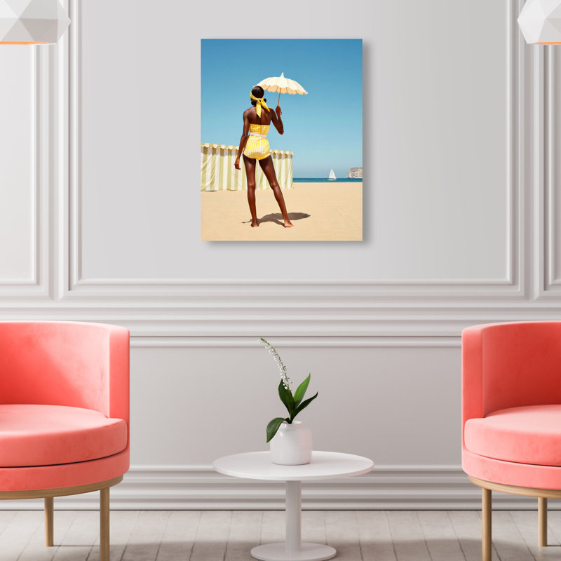 Cabana Muse III Print by Oliver Gal, 37"H x 46"W, Silver Floater Frame