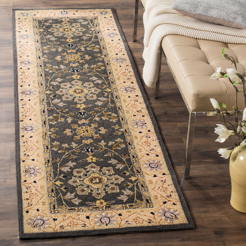Easy Care Hand Hooked Performance Floral Rug, Runner 2'6" x 8'