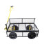 (Chariot à roues solide noir et jaune) Chariot à outils à roues solides Chariot de jardin Les camions facilitent le transport du bois de chauffage