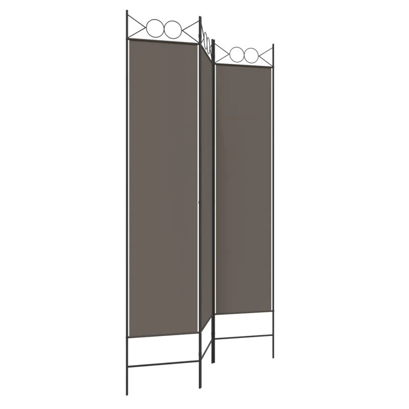 Casida Folding Room Divider, Anthracite, 120 x 200 cm, 3