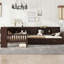 Lit plateforme en L avec lit gigogne, tiroirs de rangement et tablettes-1227010235