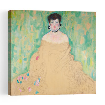 Amalie Zuckerkandl, 1917-18 Abstract Contemporary Portrait Wall Art Print by Gustav Klimt - 1 Piece Wrapped Canvas Wall Art