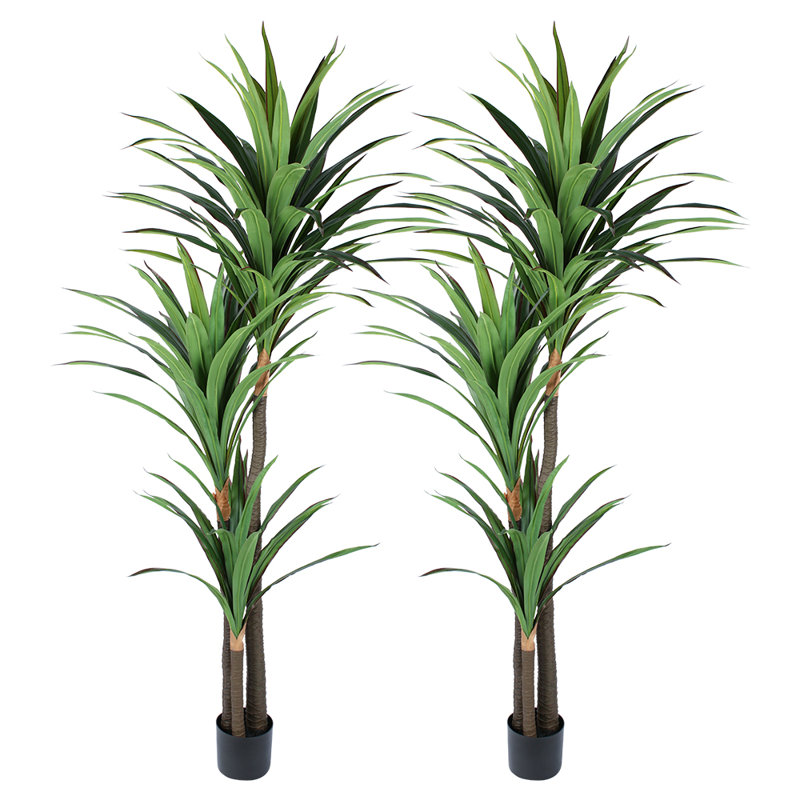 Arbre artificiel artificiel 78,74 po Dracaena, 2 pièces