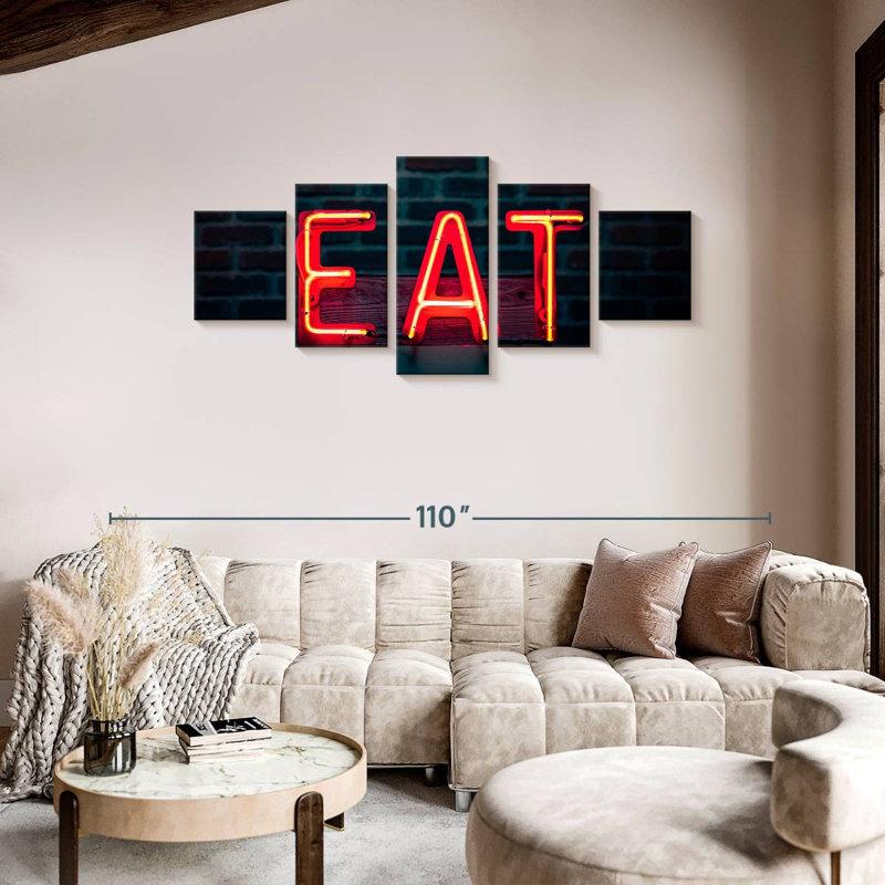Eat Neon Wall Sign, 36" H x 80" W