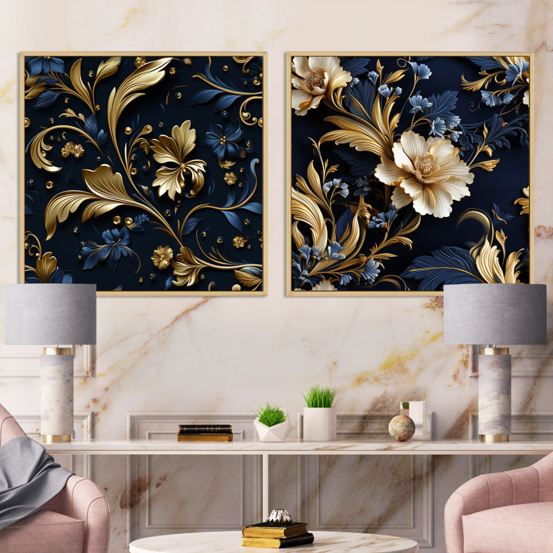 Regal Baroque Flourish Victorian, Cadre flottant brun, H 30 po x l 61 po