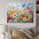 «Zinnias Farmhouse Field Charm I», reproduction sur toile