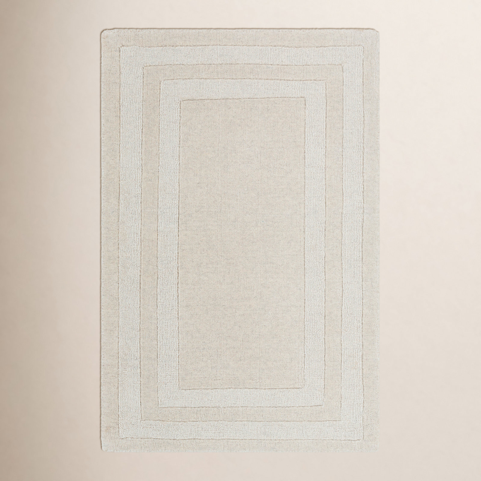 Pierson Oatmeal Beige Hand-Tufted Oriental Rug, Rectangle 12' x 15'