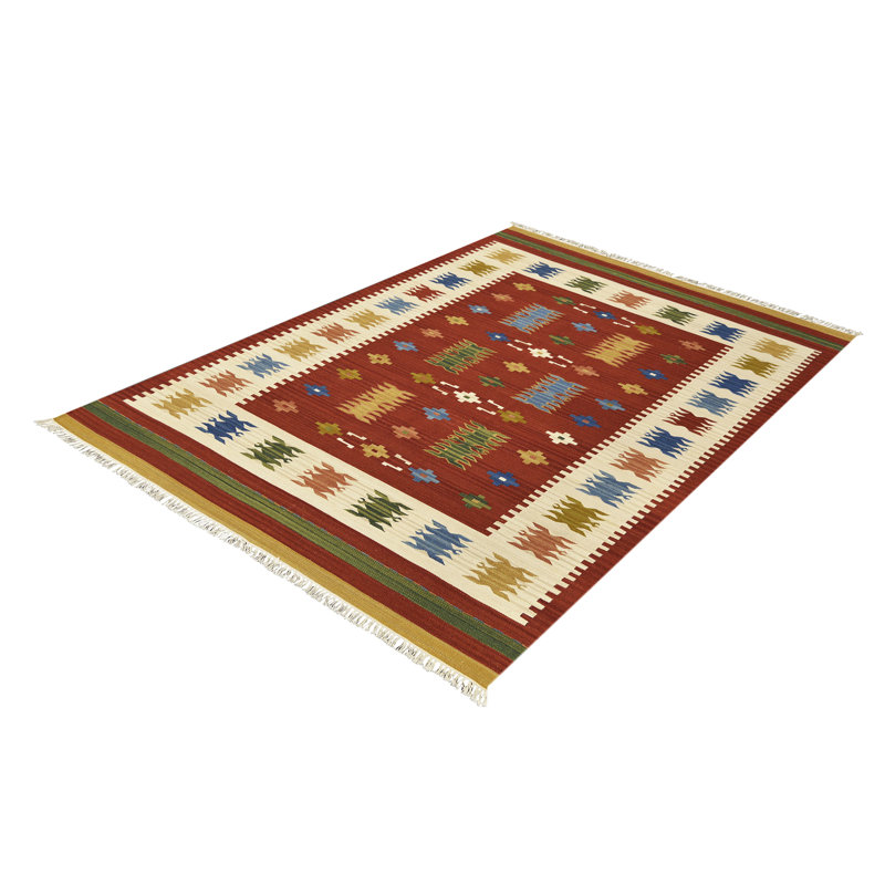 Southwestern Wool Hand Woven Area Rug, Rectangle 170 x 230cm