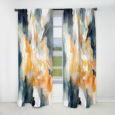Wabash Vibrant Hues Of Scandinavia Artwork III - Rideau scandinave - Velours obscurcissant - 1 panneau