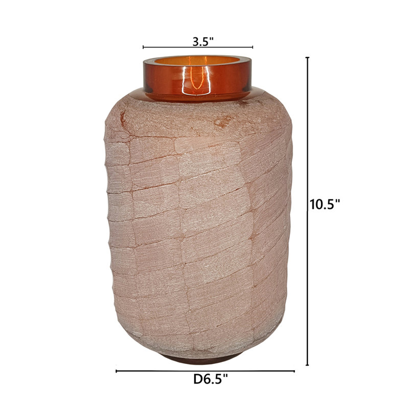 Vase en verre D6.5X10.5 "